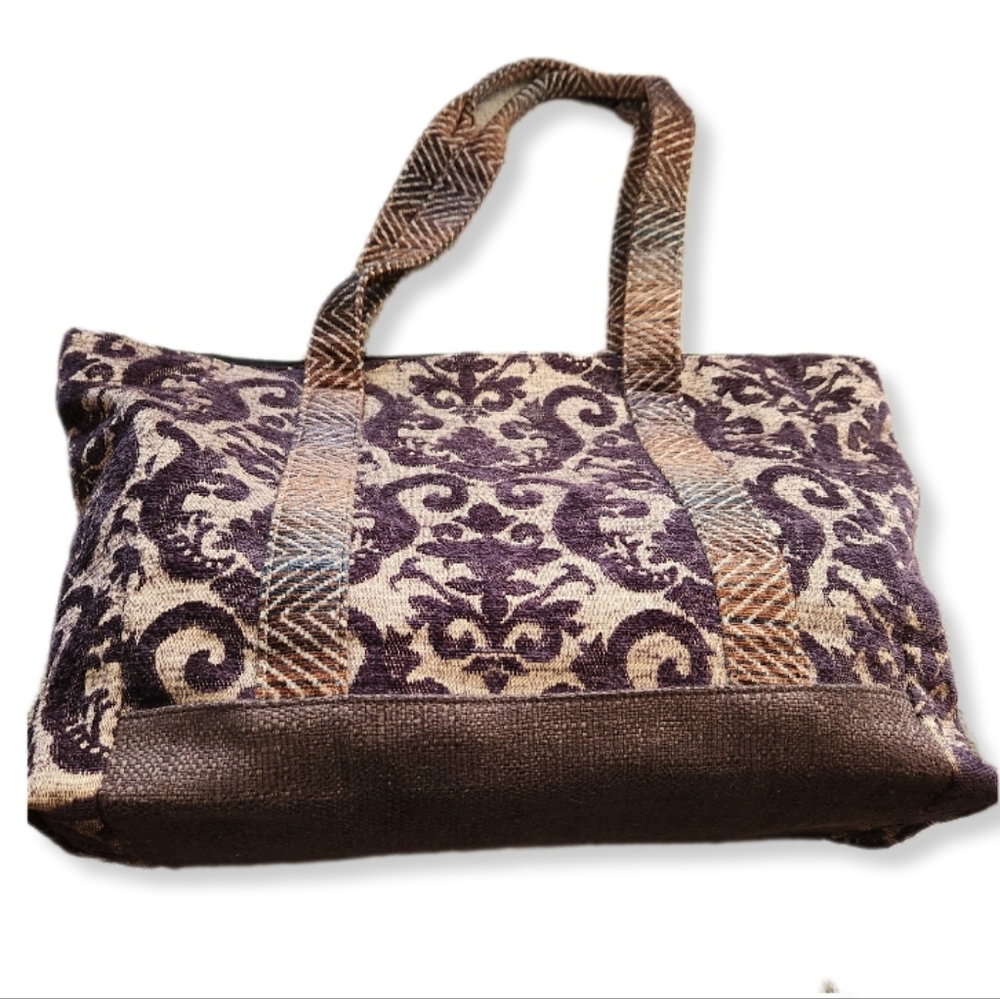 Talbots Vintage Carpetbag Style Bag Tote NWOT - Picture 3 of 7